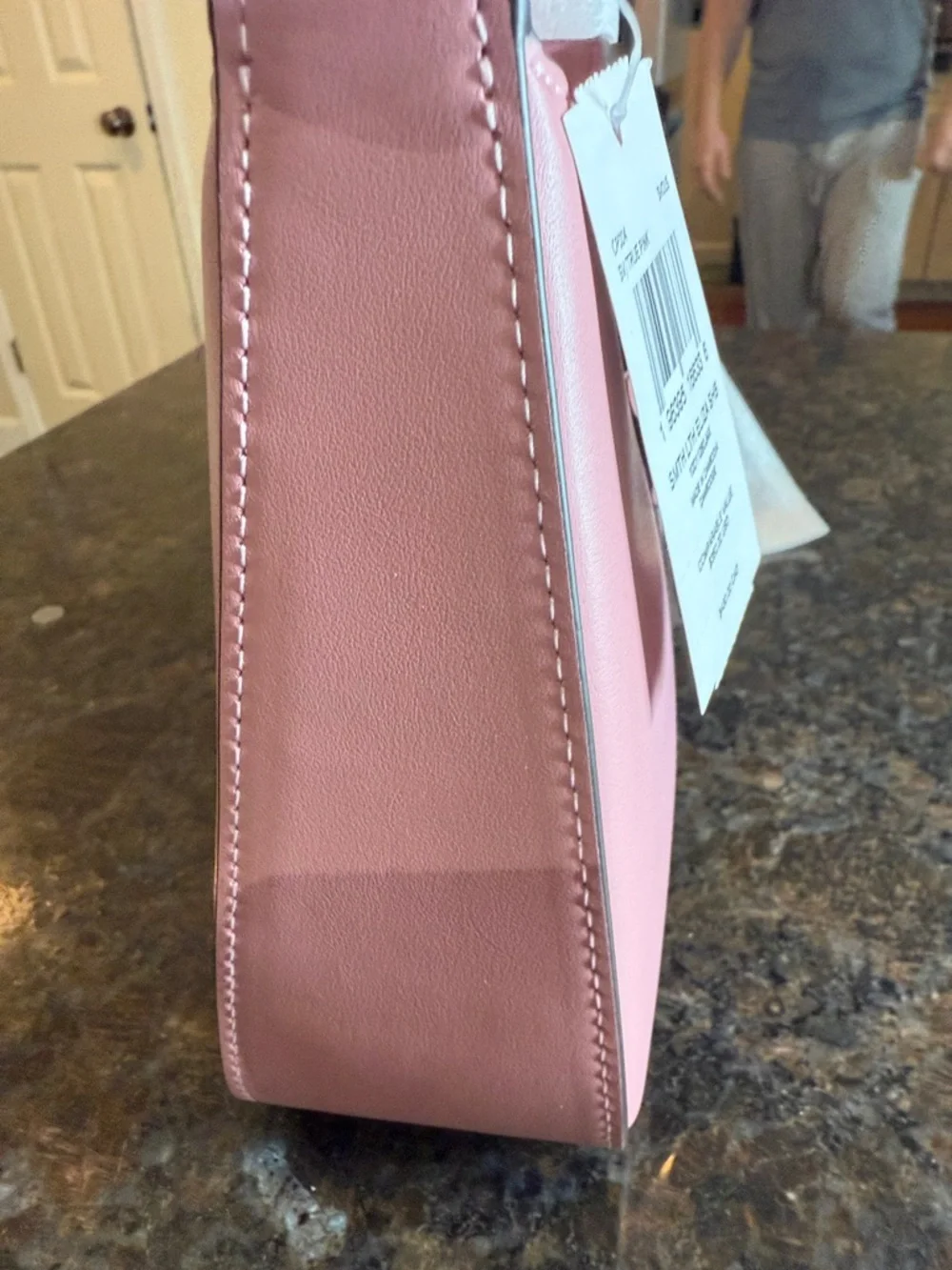 Coach Eliza Rose Pink Leather Shoulder Bag with Silver-Tone Clasp
